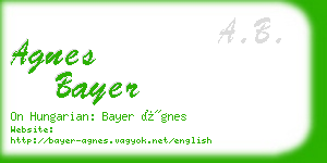 agnes bayer business card